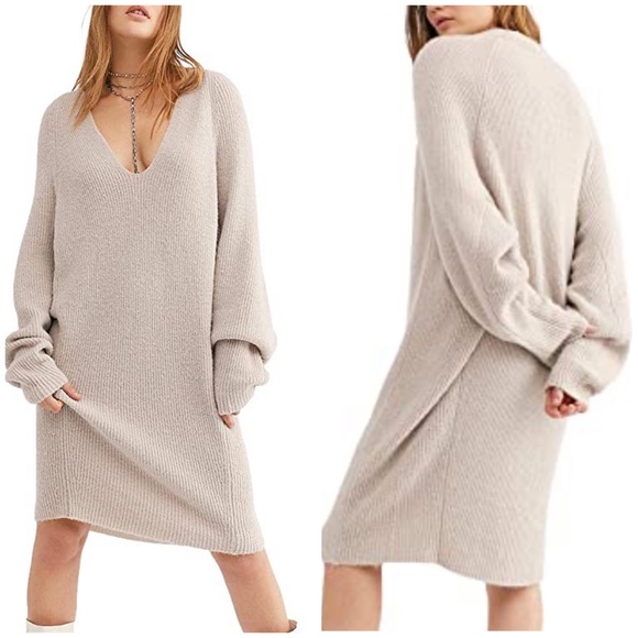 oversized knitted jumper dress
